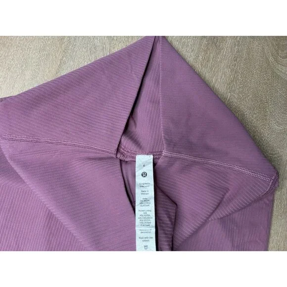 Lululemon Align Ribbed High-Rise Pant 25" Velvet Dust Size 6 - Picture 4 of 6